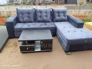 Portable L- Shaped Fabric Sofa
