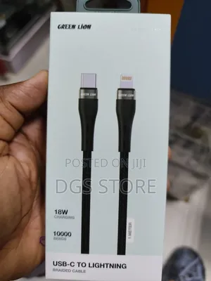 Green Lion Usb C to Lightning Braided Cable 1m