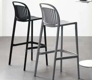 Stackable Ibiza Molded Plastic Bar Stool( Gray)