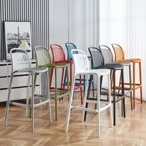 Stackable Ibiza Molded Plastic Bar Stool( Gray)