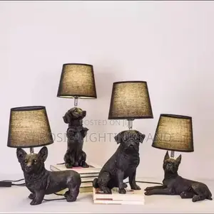 Modern Home Decor Resin Dog Designed Table Lamp Light.