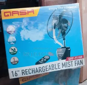 Brand New 16" Qasa Rechargeable Water/Mist Fan