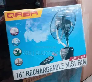 Original 16" Qasa Rechargeable Water/Mist Fan (100% Copper)