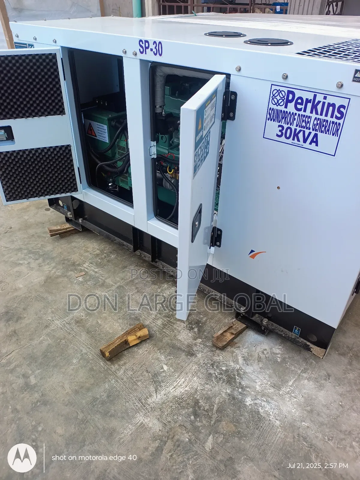 Perkins 30kva Soundproof Diesel Generator