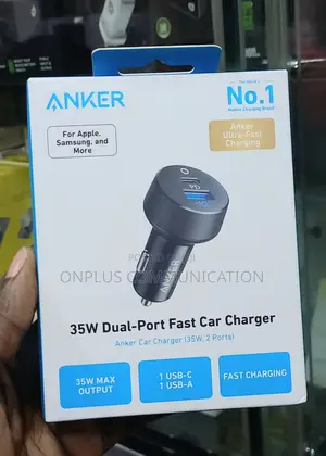 Anker Powerdrive Pd+ 2 35w Dual-Port Fast Car Charger