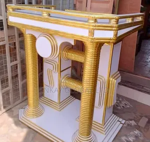 Gold Color Royal Church Pulpit