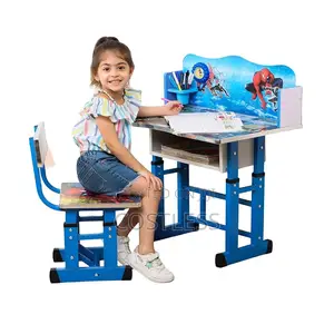 Study Desk Chair Set With Adjustable Height