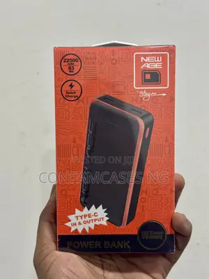 New Age 22500mah Power Bank With Type C Input and Output