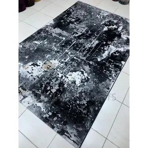 Turkish Shaded Black Dexim Modern Living Room Center Rug