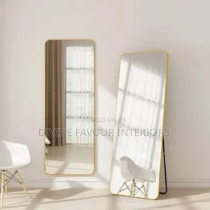 Full-Length Wall / Standing Mirror - Yellow Frame