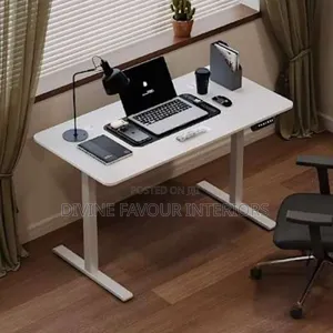 New Modern Adjustable Electric Table White
