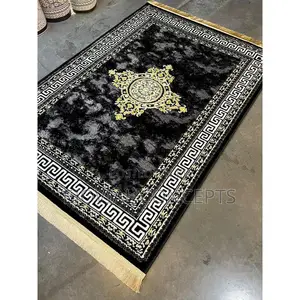 Turkish Morden Luxury Arabian Magnifying Black Center Rug
