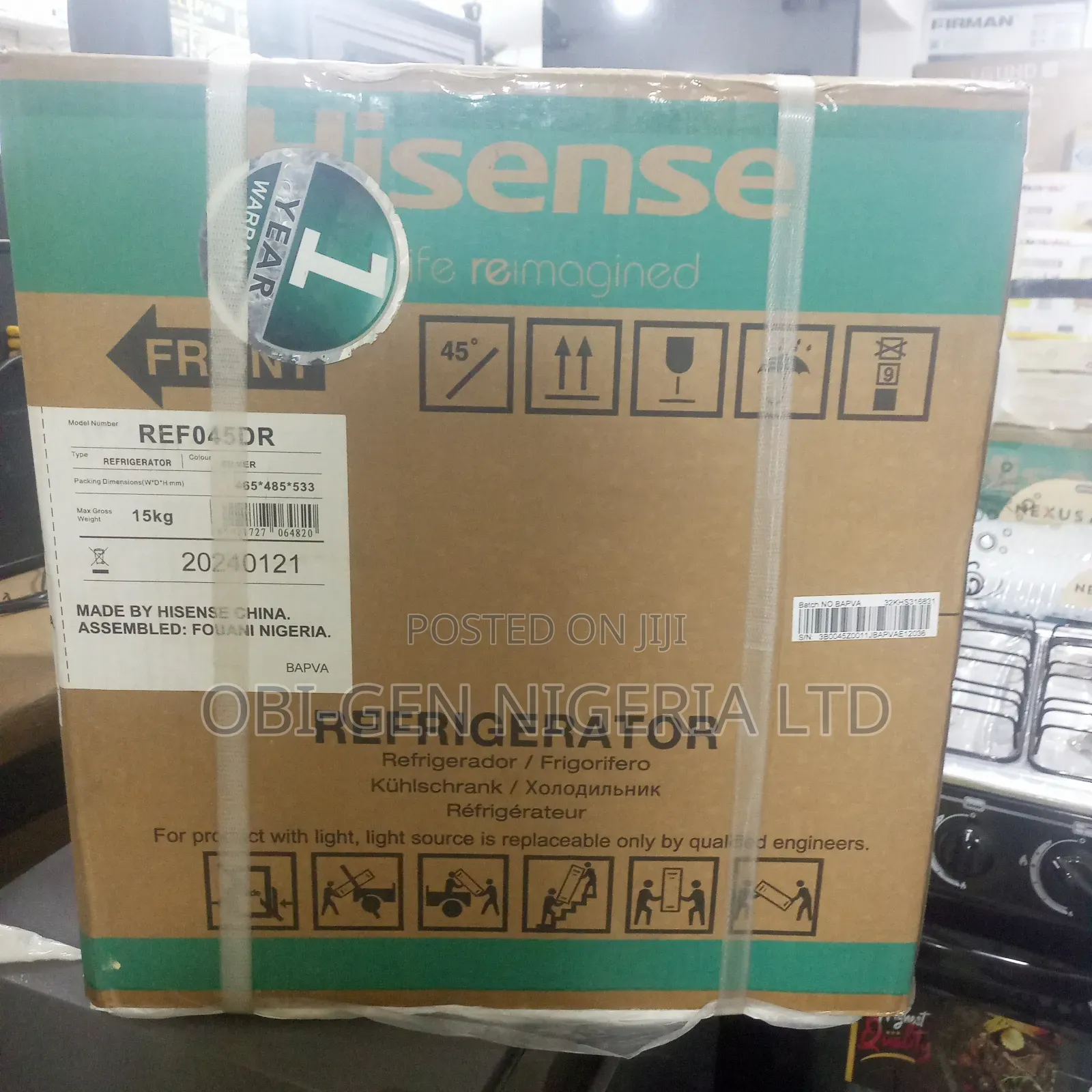 Hisense Bedside Refrigerator Ref045dr 44lt Set