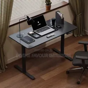 New Modern Adjustable Electric Table - 120* 60*74 - Black