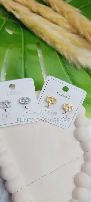 Valentino Gold and Silver Clip Earrings