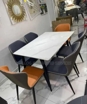 Modern Marble 6 Seater Marble Dining Table Set