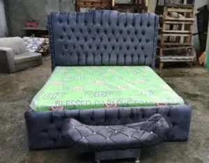 High Standard Quality 6by6 Bed Sharp Grey