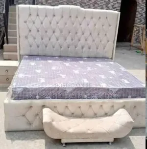 On Ground Cream Colour Bed Frame