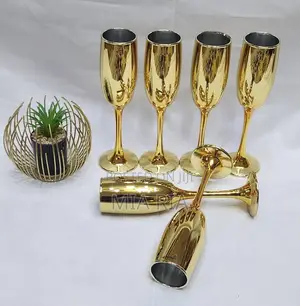 Electroplated Gold Champagne Glass Cup