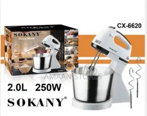 Sokany 2l 250w Stand Mixer With Turbo 5-Speed Control