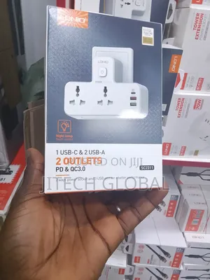 Ldnio Sc2311 2 Socket/2usb/Type-C Outlet Socket Extension