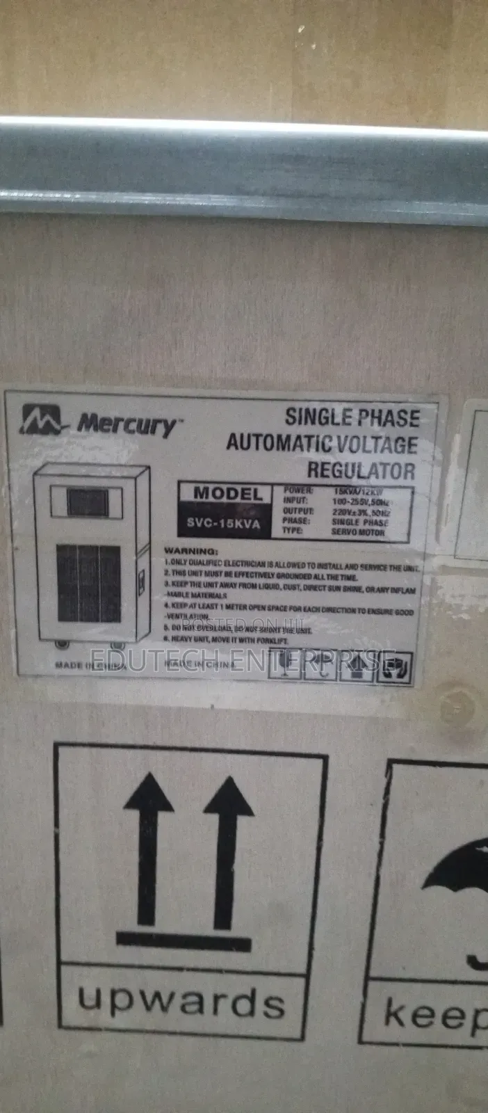 Mercury 15kva 1-Phase Stabilizer Avr