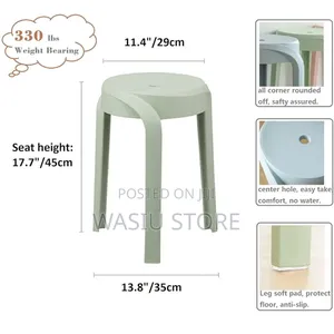 17.7 Inch Height Modern Plastic Stool