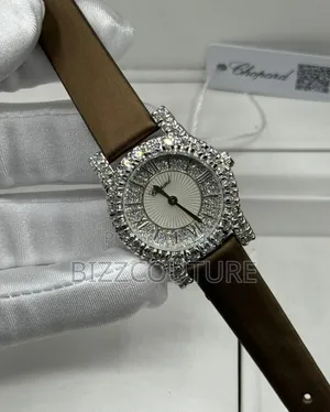 Original Chopard Brown Genuine Leather Strap Watch