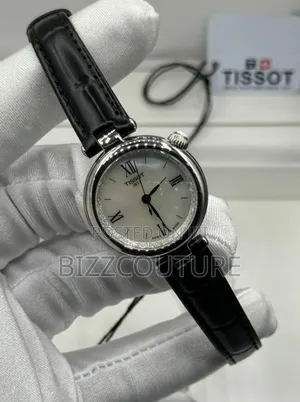 Original Tissot Women's Black Genuine Leather Watch