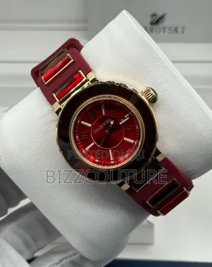 Original Swarovski Wine Colour Stainless Steel Watch