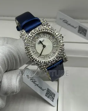 Original Chopard Blue Genuine Leather Strap Watch