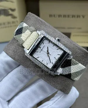 Original Burberry Faux Leather Strap, Calendar Watch