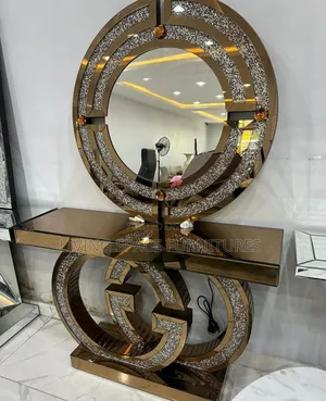 Designed Console Mirror and Table Set