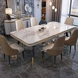 Marble Top 6 Seater Dining Set