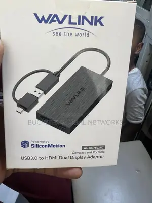 Wavlink Usb 3.0 or Usb C to Hdmi Adapter for Dual Monitors.