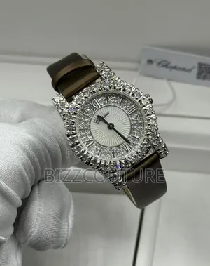 Original Chopard Brown Genuine Leather Strap Watch