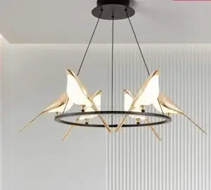 Modern Living Room Pendant Light 1/ 3/ 6 Light Creative Bird
