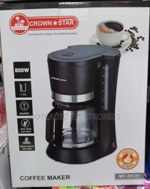 Master Chef 800w 1.4l Anti Drip Keep Warm Coffee Maker/Machine