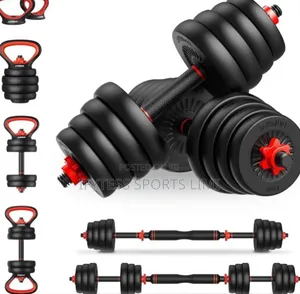 50kg 5in1 Environmental Rubber Dumbbell With Barbell
