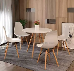 Wooden Top Dining Table by 4 Chairs.