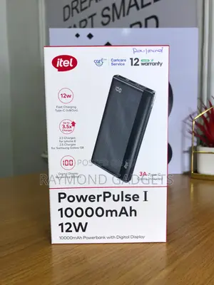 Itel Powerpulse A1121 10000mah Power Bank 12w Fast Charging