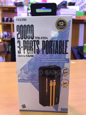 Tecno 20000mah Power Bank – Omni-tank Tpb-p204