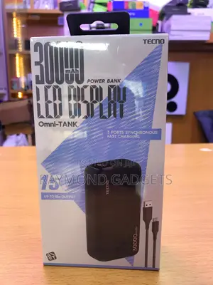 Tecno 30000mah Power Bank – Omni-tank Tpb-p301 | Led Display
