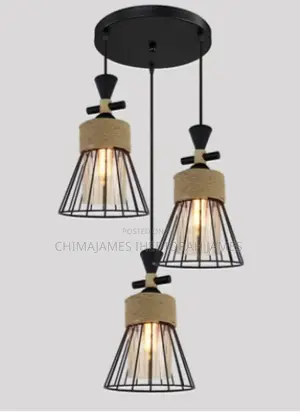 Wire Cage Pendant Light Diamond Shape Hanging Lamp Black
