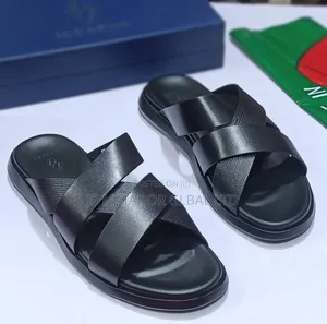 Leather Slippers Slide