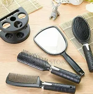 Hair Brush Mirror Set – With Stand Holder