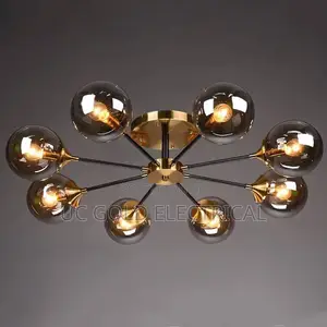Modern Glass Ball Led Pendant Lights Retroceiling Chandelier