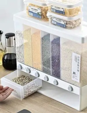 Cereal Dispenser With 6 Partitions - Grain Dispenser