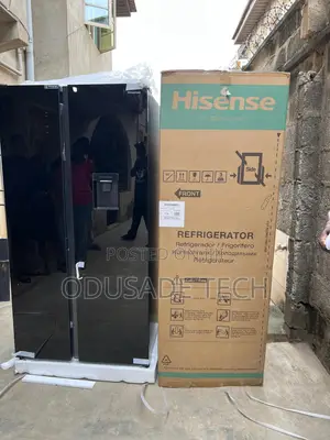 Smart Inverter Hisense Refrigerator–529l, Black Mirror Style