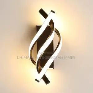 Curved Spiral Design Led Wall Lamp for Bedroom Bedside